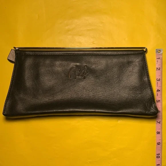 🟠 Renato Angi 🟠 ‘Vanesia’ black lambskin leather cross body bag/clutch - Picture 9 of 9